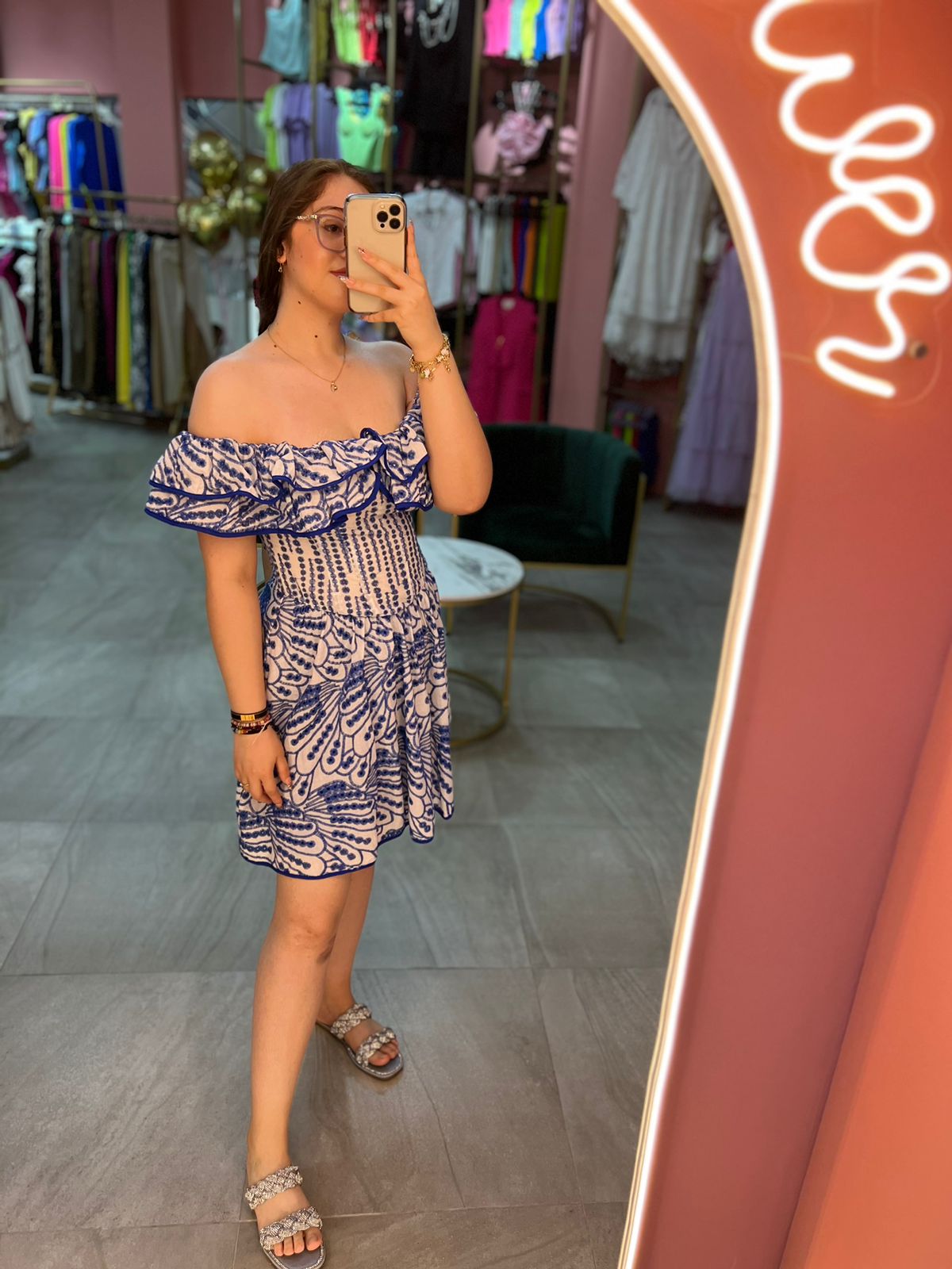 Vestido de Olanes Azul