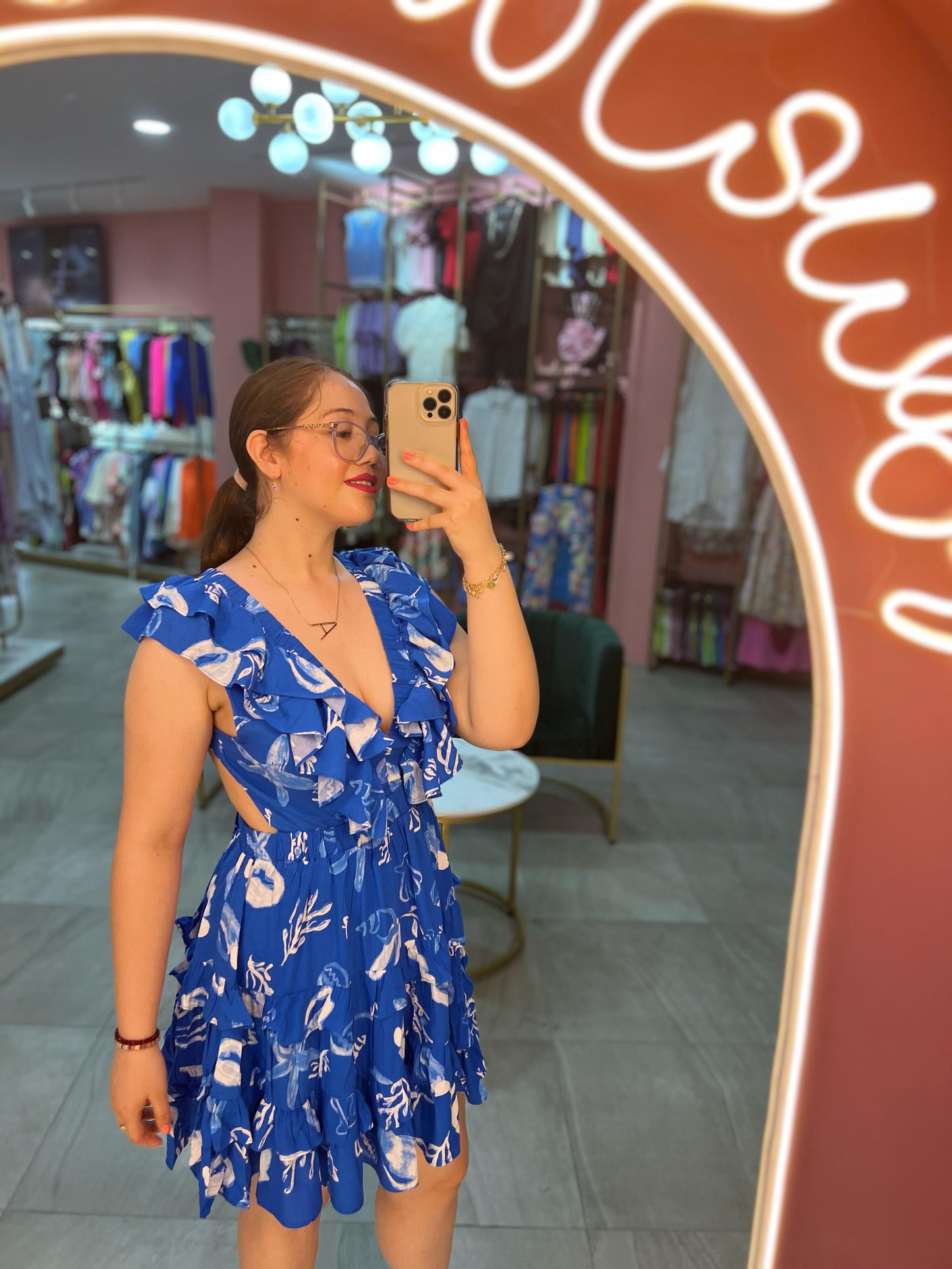 Vestido de Playa Corto Azul