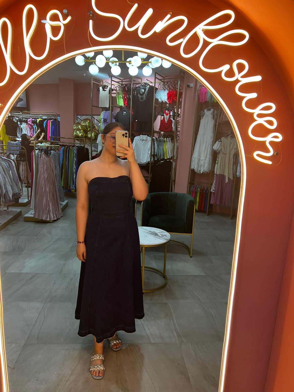Vestido Estraple Mezclilla