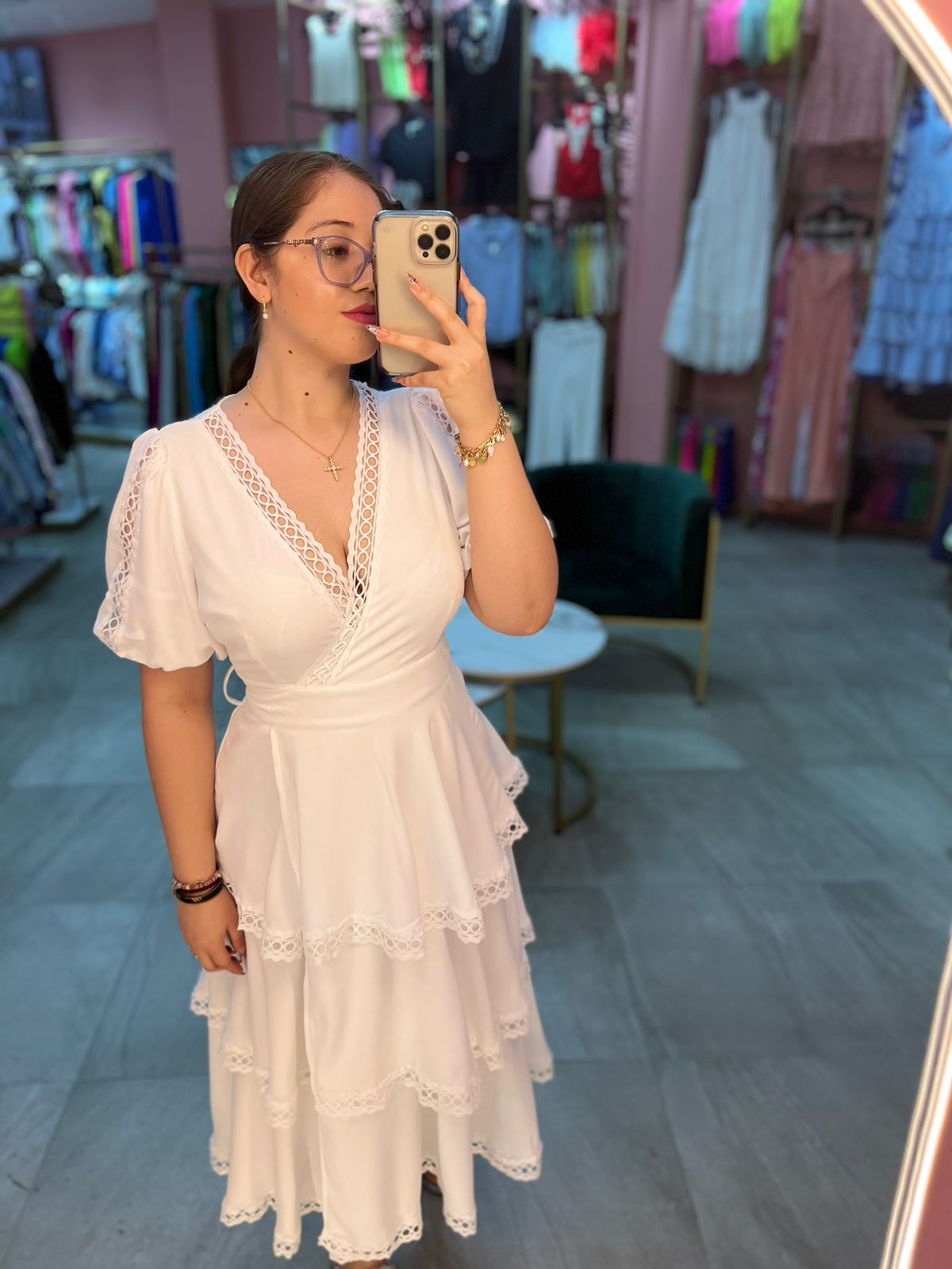 Vestido de Olanes Blanco