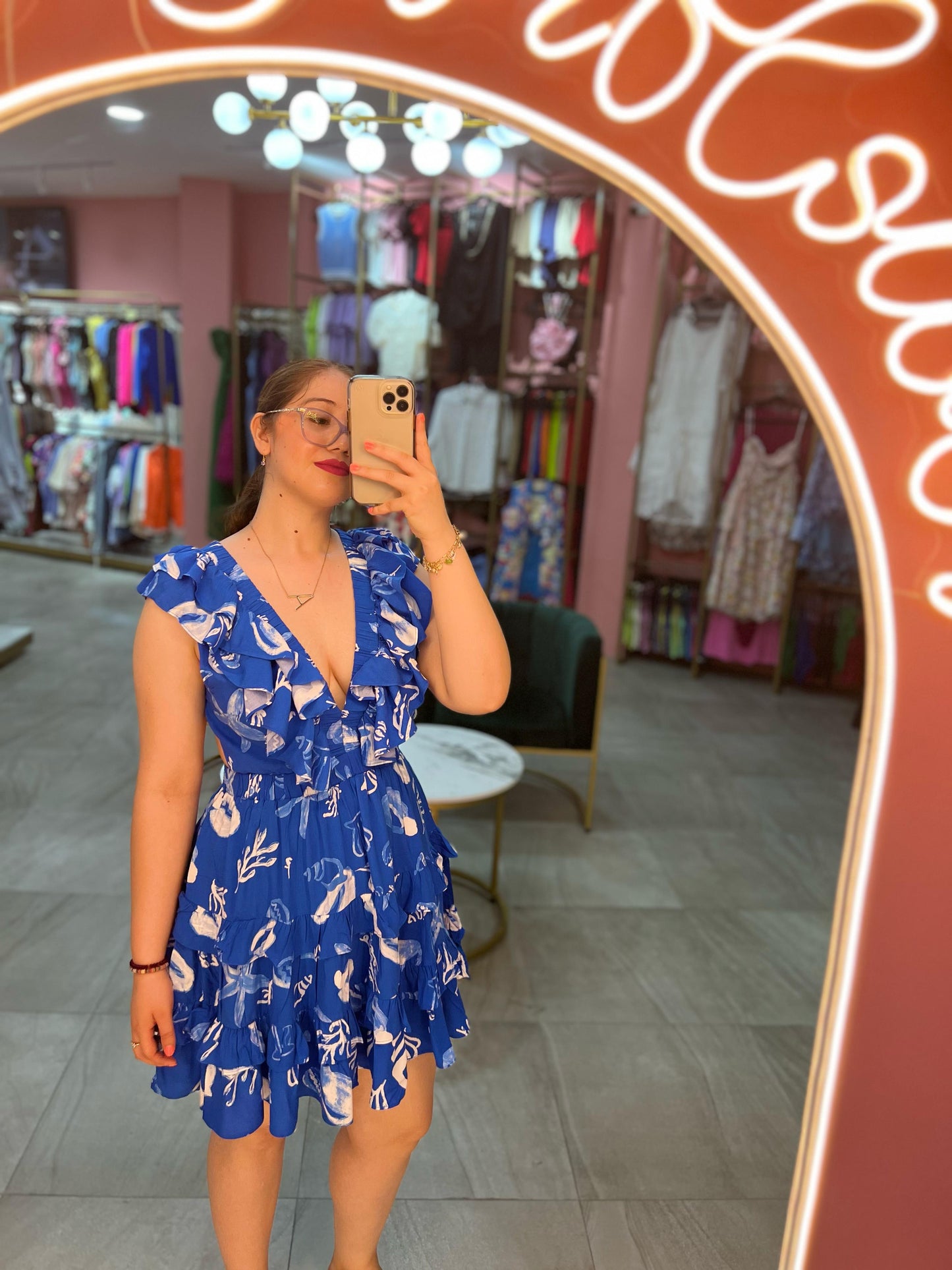 Vestido de Playa Corto Azul